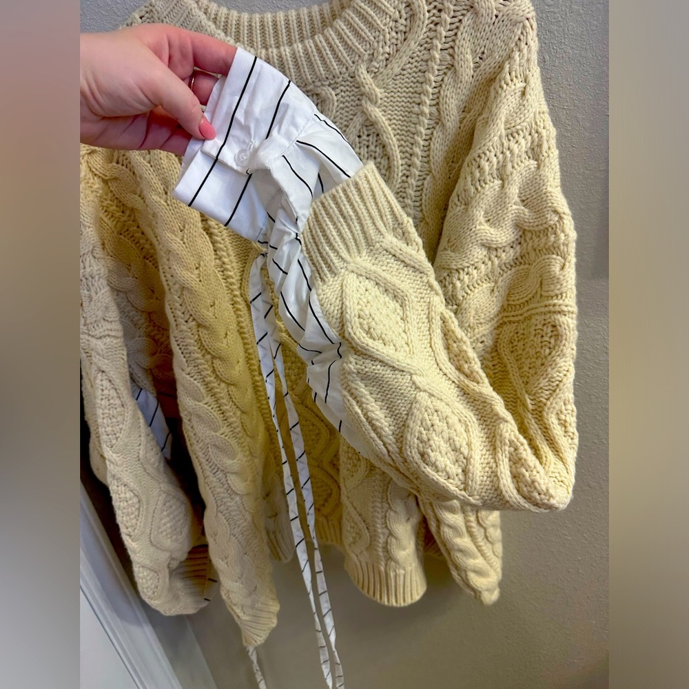 Chunky cable knit sweater